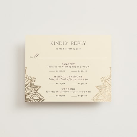Foil-Pressed Multi-Event RSVP Cards
