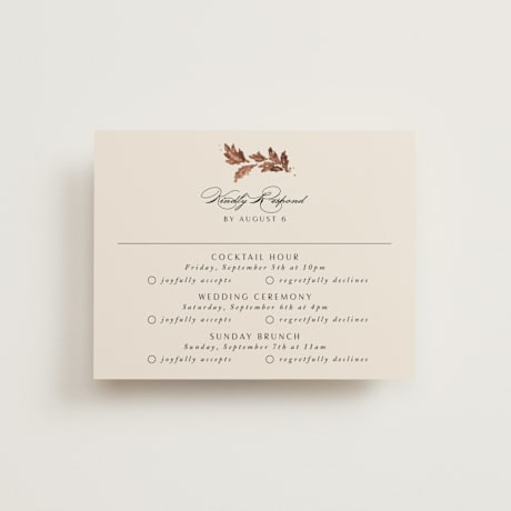 Foil-Pressed Multi-Event RSVP Cards