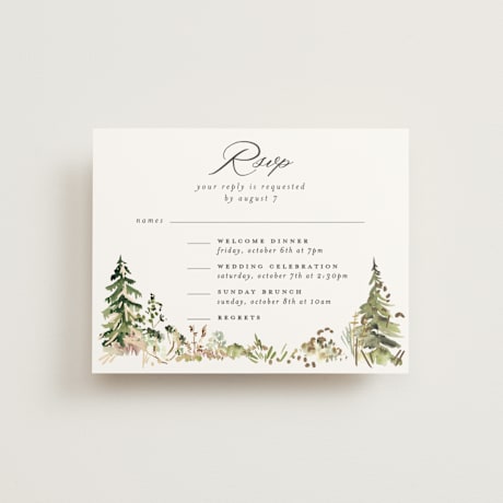 Foil-Pressed Multi-Event RSVP Cards