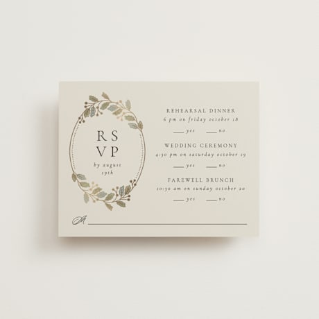 Foil-Pressed Multi-Event RSVP Cards