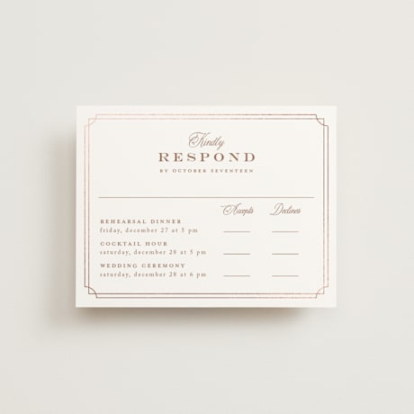 Foil-Pressed Multi-Event RSVP Cards