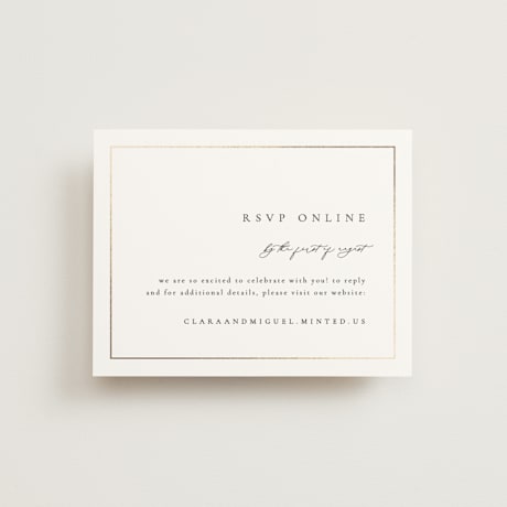Foil-Pressed RSVP Online Enclosure Cards