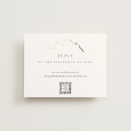 Foil-Pressed RSVP Online Enclosure Cards