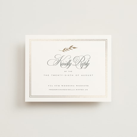 Foil-Pressed RSVP Online Enclosure Cards