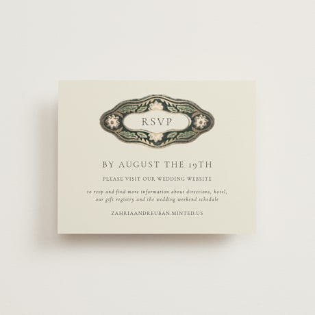 Foil-Pressed RSVP Online Enclosure Cards