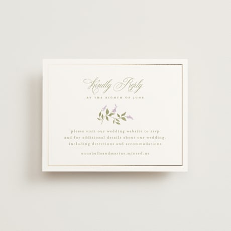 Foil-Pressed RSVP Online Enclosure Cards