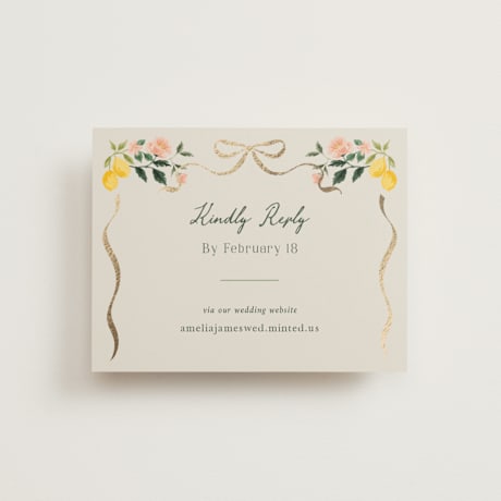 Foil-Pressed RSVP Online Enclosure Cards