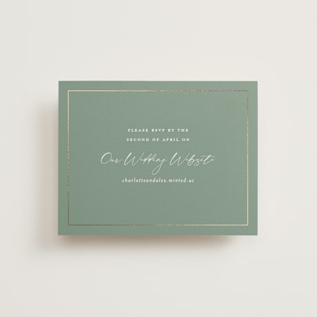Foil-Pressed RSVP Online Enclosure Cards