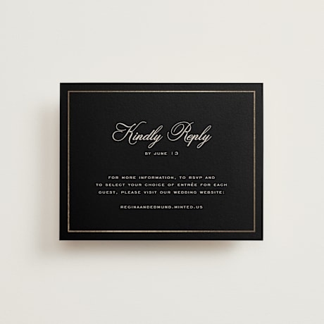 Foil-Pressed RSVP Online Enclosure Cards