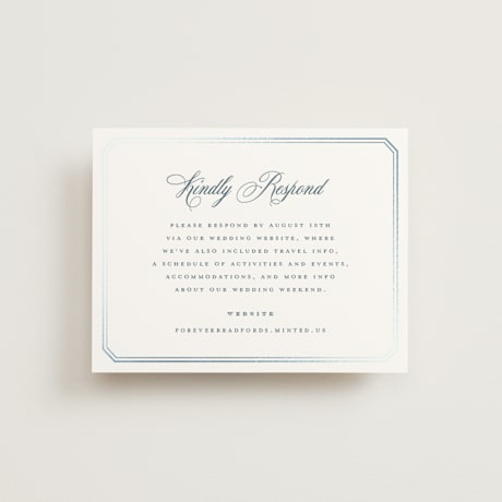 Foil-Pressed RSVP Online Enclosure Cards