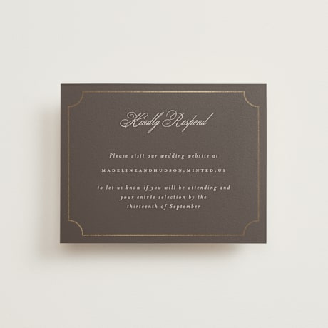 Foil-Pressed RSVP Online Enclosure Cards