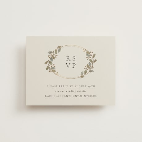 Foil-Pressed RSVP Online Enclosure Cards