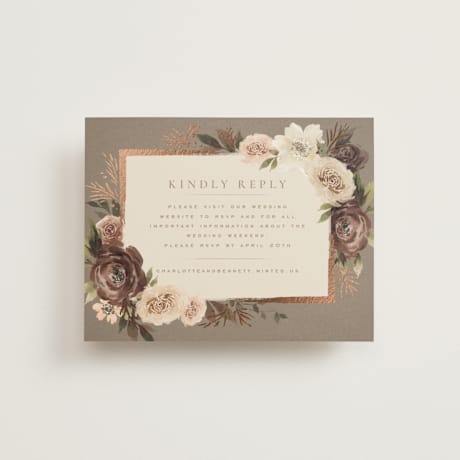 Foil-Pressed RSVP Online Enclosure Cards