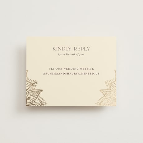 Foil-Pressed RSVP Online Enclosure Cards