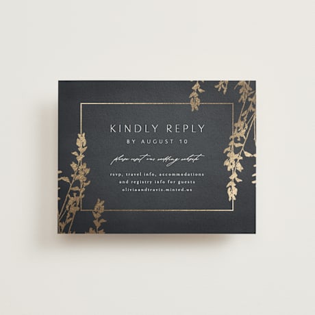 Foil-Pressed RSVP Online Enclosure Cards