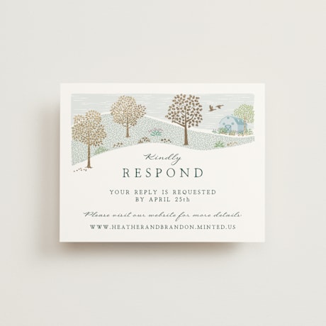 Foil-Pressed RSVP Online Enclosure Cards