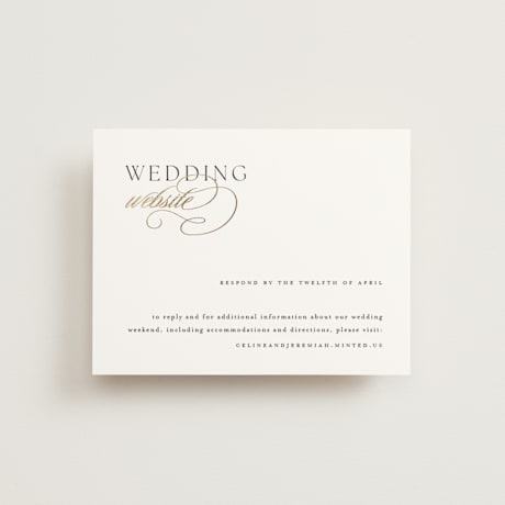 Foil-Pressed RSVP Online Enclosure Cards