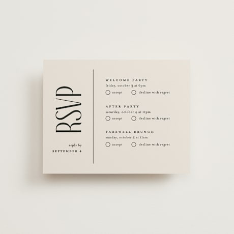 Multi-Event RSVP Cards