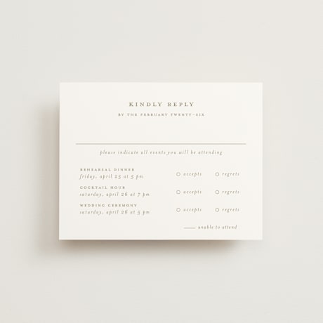 Multi-Event RSVP Cards