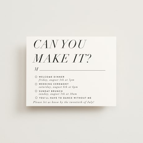 Multi-Event RSVP Cards