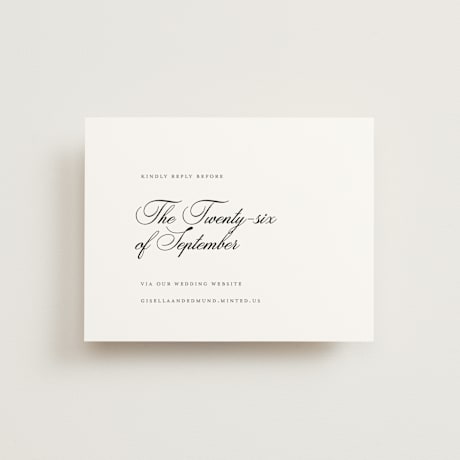 RSVP Online Enclosure Cards