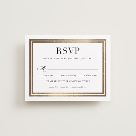 Foil-Pressed RSVP Cards