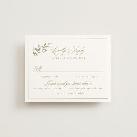 Foil-Pressed RSVP Cards