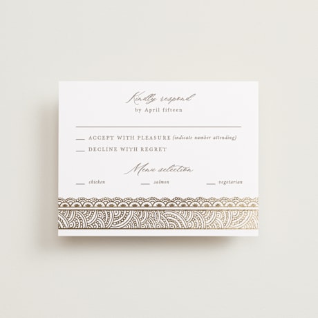 Foil-Pressed RSVP Cards