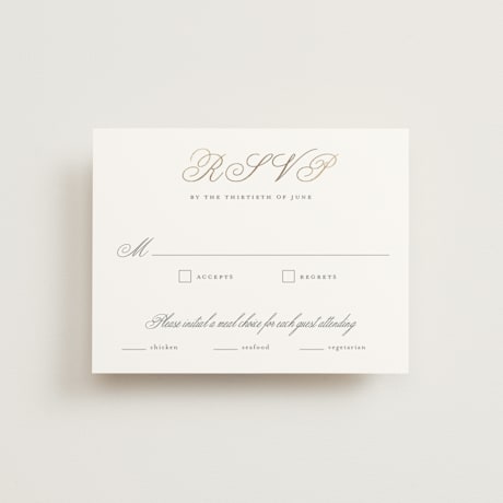 Foil-Pressed RSVP Cards