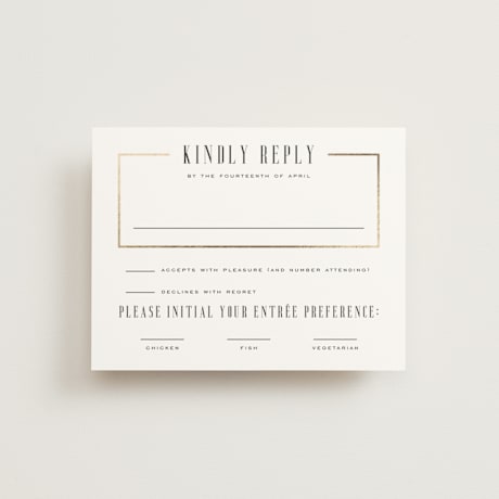Foil-Pressed RSVP Cards