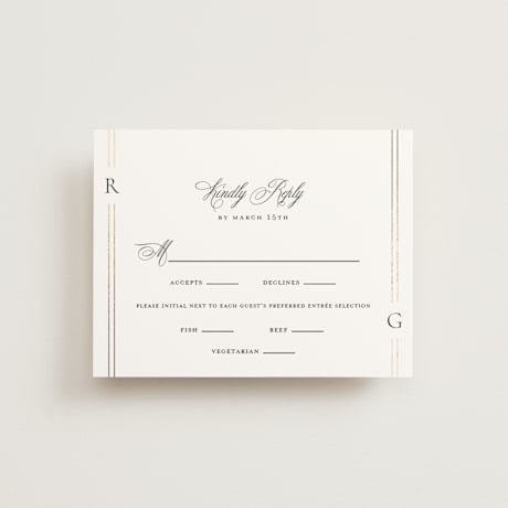 Foil-Pressed RSVP Cards