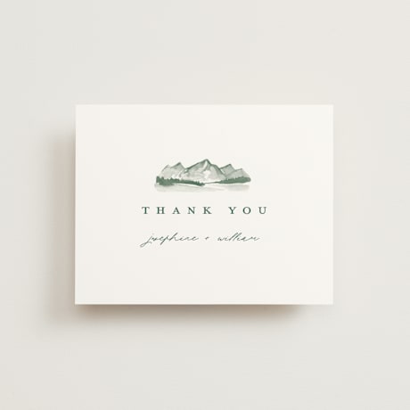Flat Wedding Thank You Cards