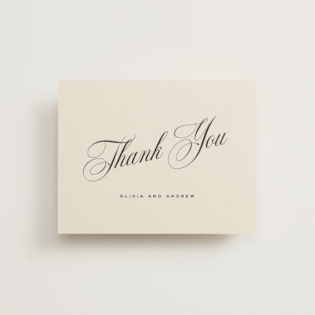 Flat Wedding Thank You Cards