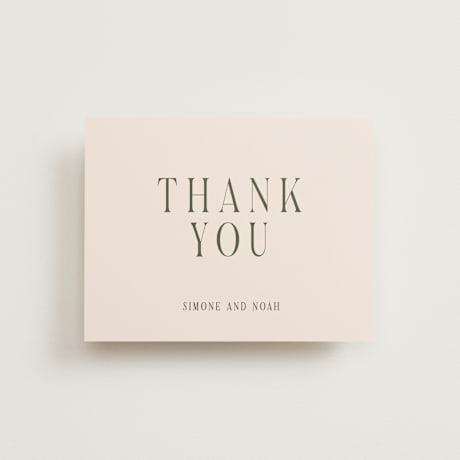 Flat Wedding Thank You Cards