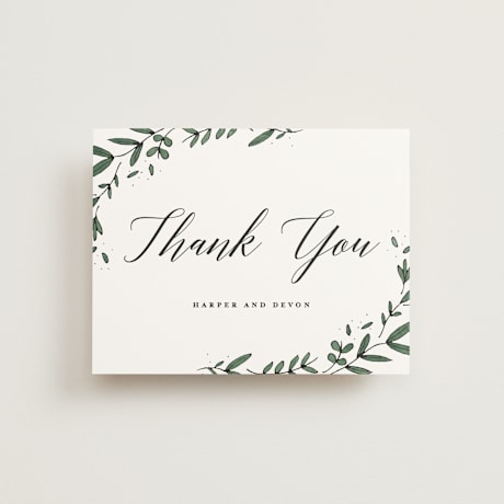 Flat Wedding Thank You Cards