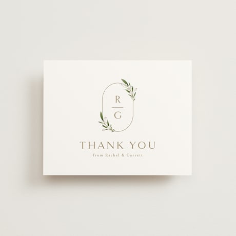 Flat Wedding Thank You Cards