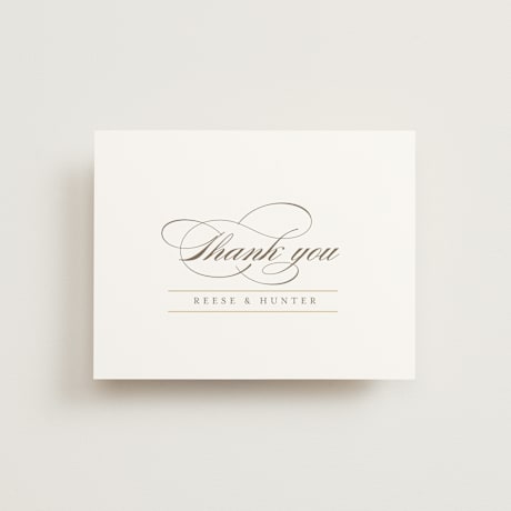 Flat Wedding Thank You Cards