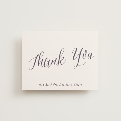 Flat Wedding Thank You Cards