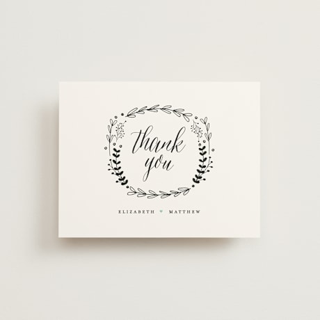 Flat Wedding Thank You Cards