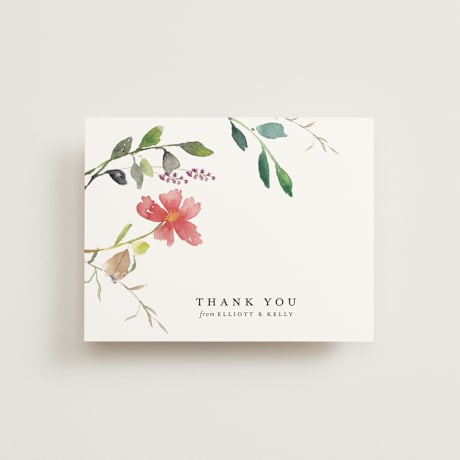Flat Wedding Thank You Cards