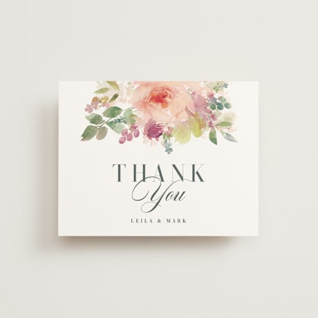 Flat Wedding Thank You Cards