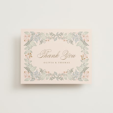 Flat Wedding Thank You Cards