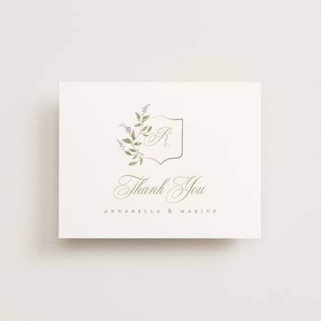 Foil-Pressed Flat Wedding Thank You Cards