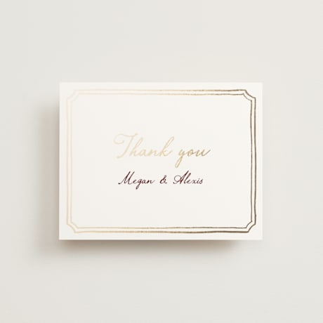 Foil-Pressed Flat Wedding Thank You Cards