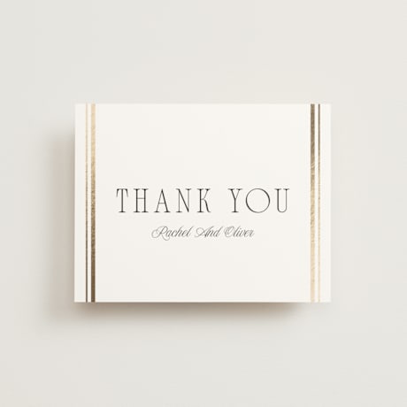 Foil-Pressed Flat Wedding Thank You Cards