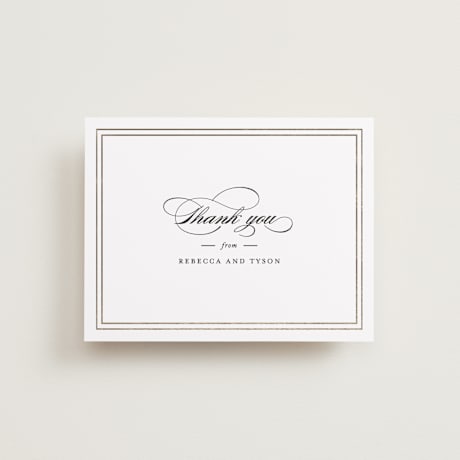 Foil-Pressed Flat Wedding Thank You Cards