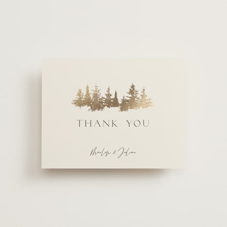 Foil-Pressed Flat Wedding Thank You Cards