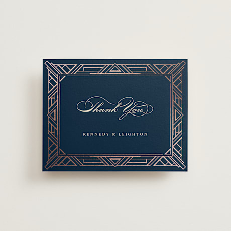 Foil-Pressed Flat Wedding Thank You Cards