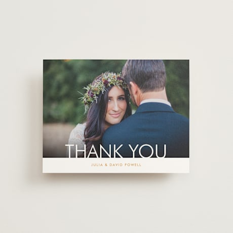 Folded Wedding Thank You Cards