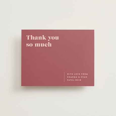 Folded Wedding Thank You Cards